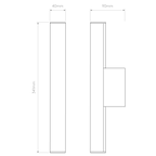 Astro Dio Bathroom Wall Light in Polished Chrome