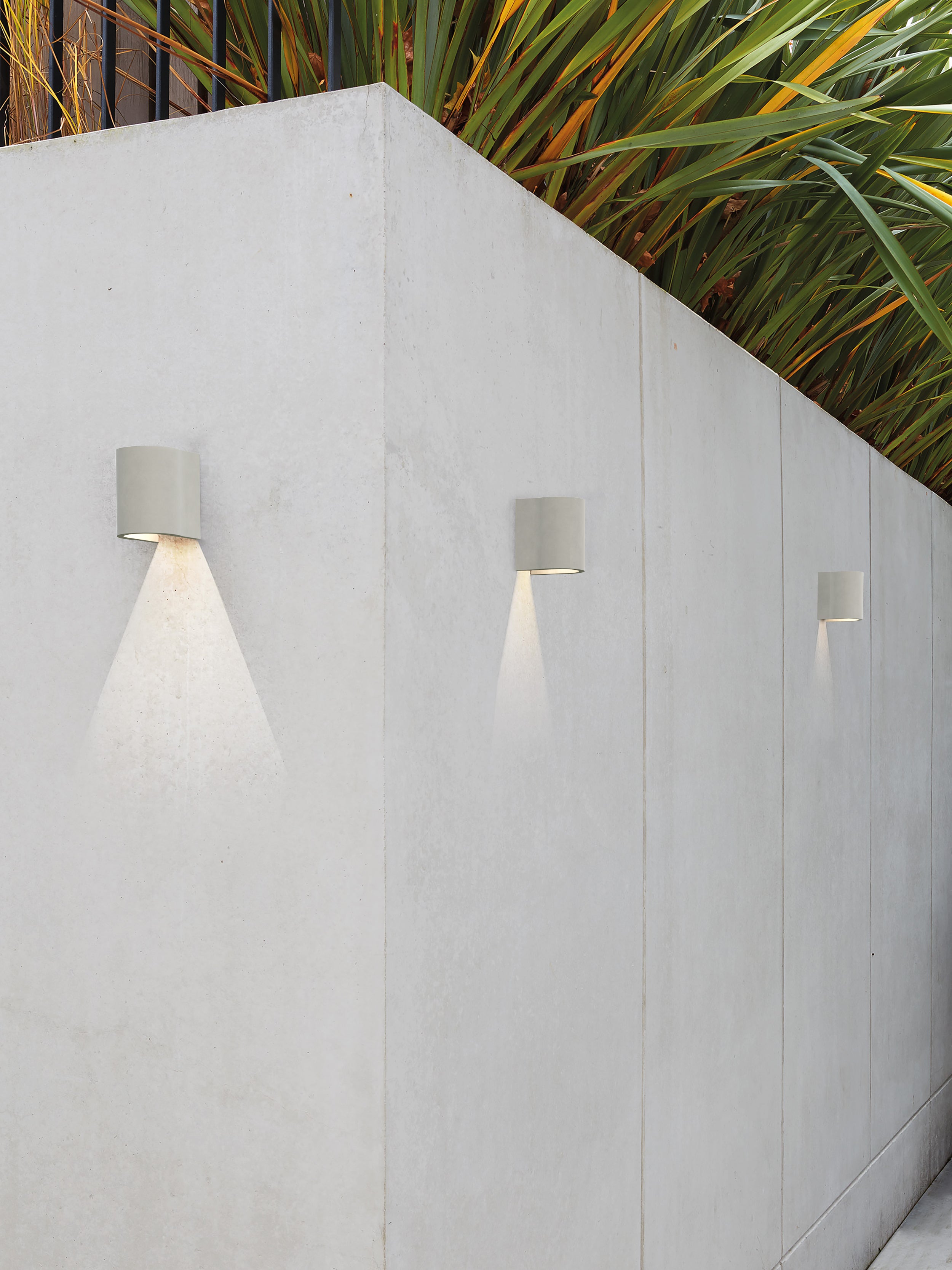 Astro Dunbar 120 LED Coastal Wall Light in Matt Concrete IP65
