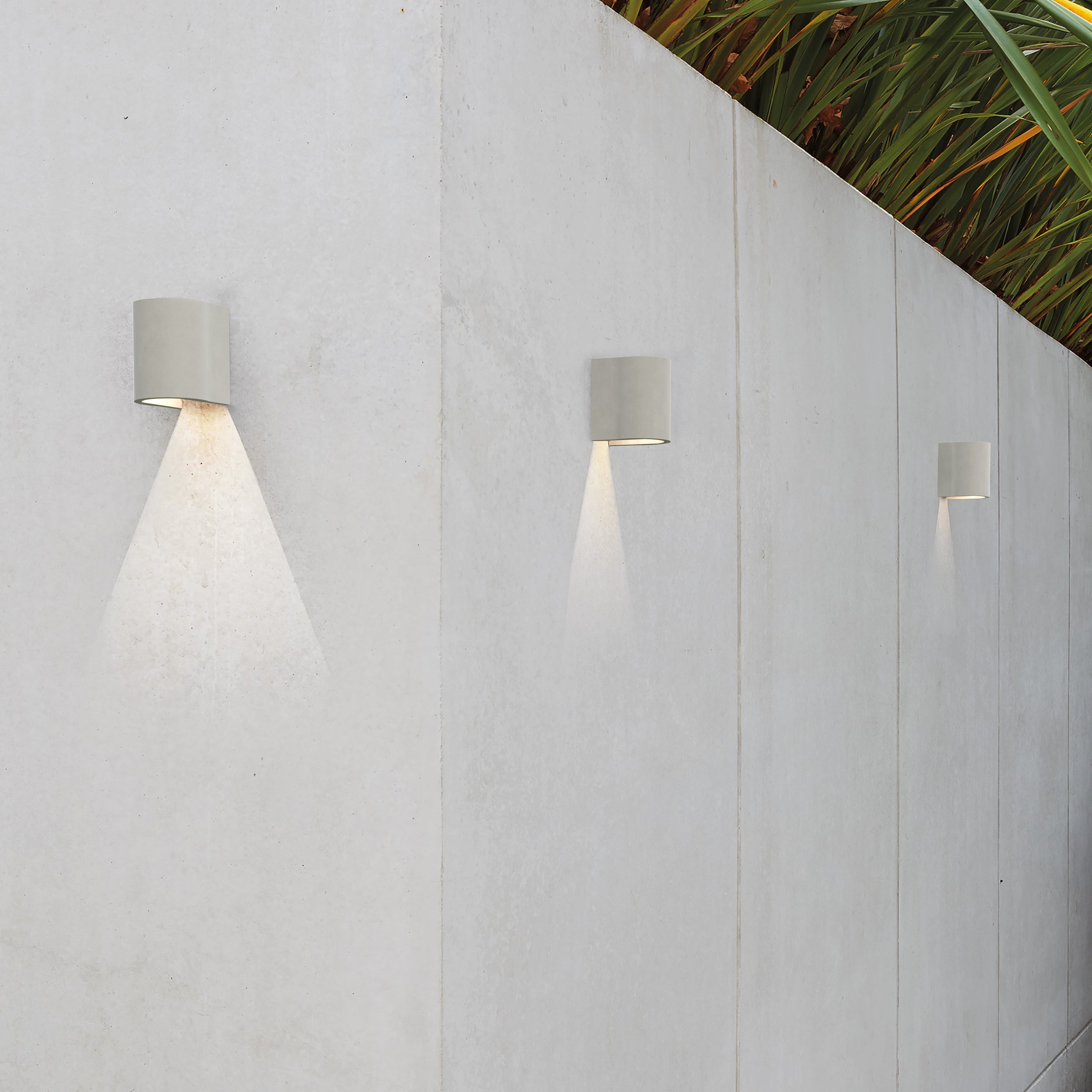 Astro Dunbar 120 LED Coastal Wall Light in Matt Concrete IP65