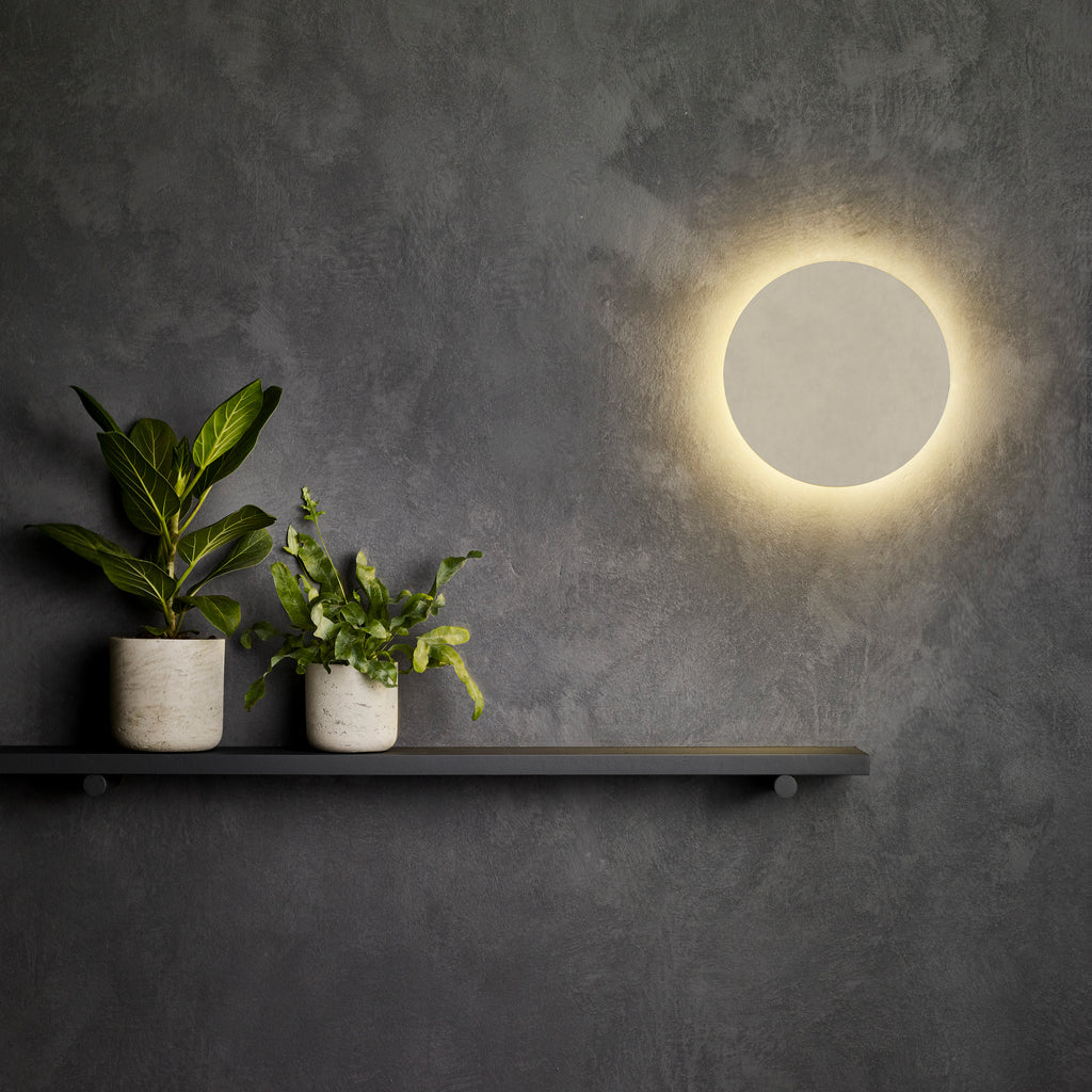 Astro Eclipse Round 300 Coastal Wall Light in Matt Concrete