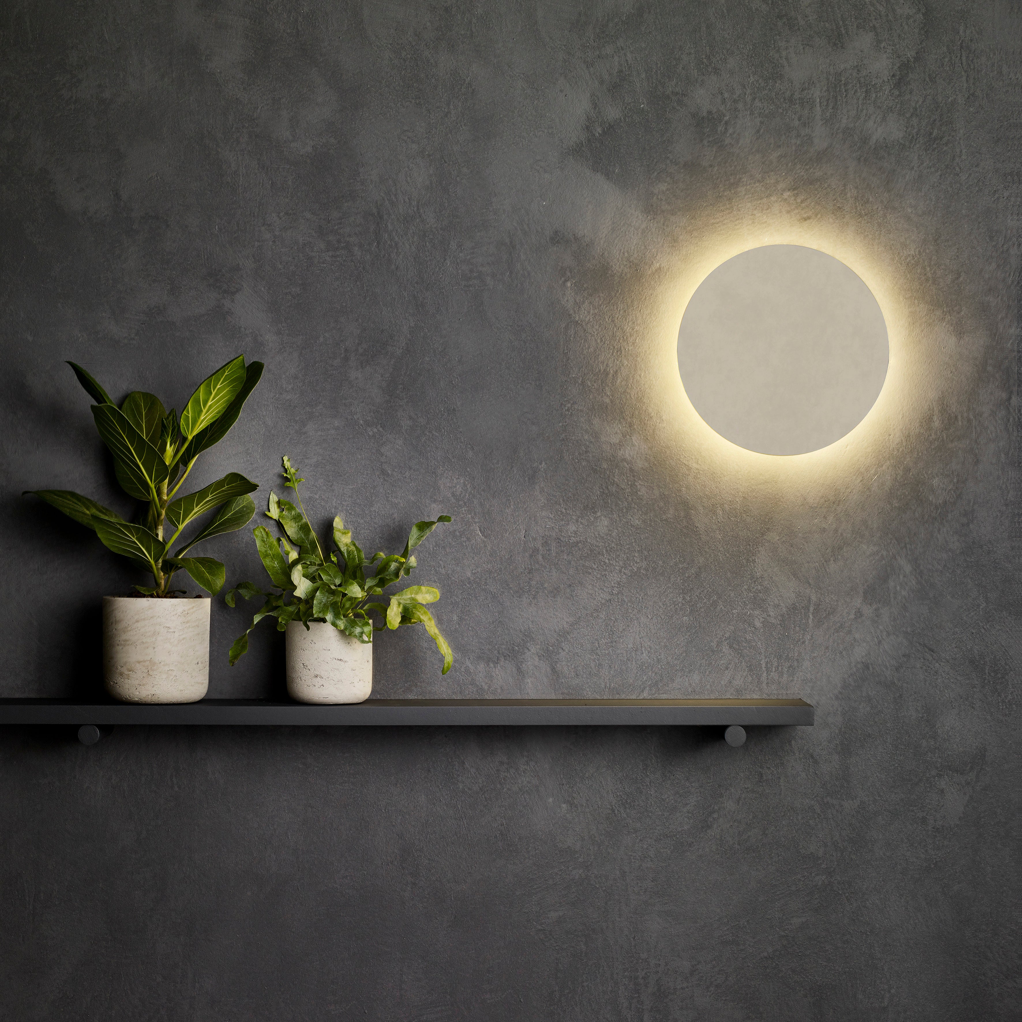 Astro Eclipse Round 300 Coastal Wall Light in Matt Concrete