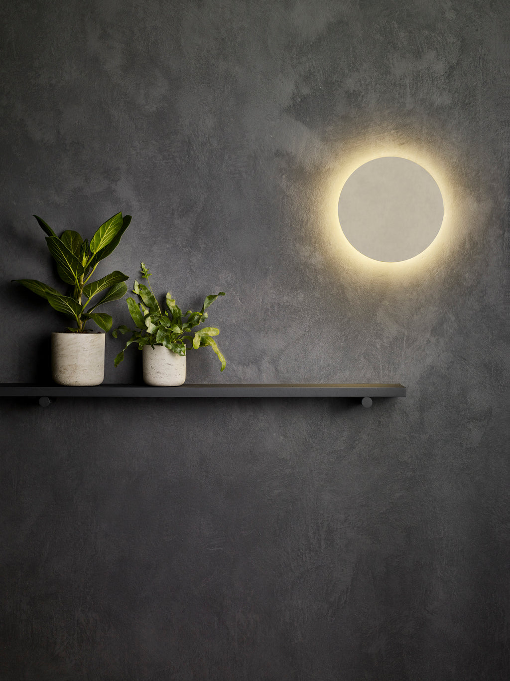 Astro Eclipse Round 300 Coastal Wall Light in Matt Concrete