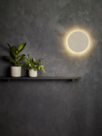 Astro Eclipse Round 300 Coastal Wall Light in Matt Concrete