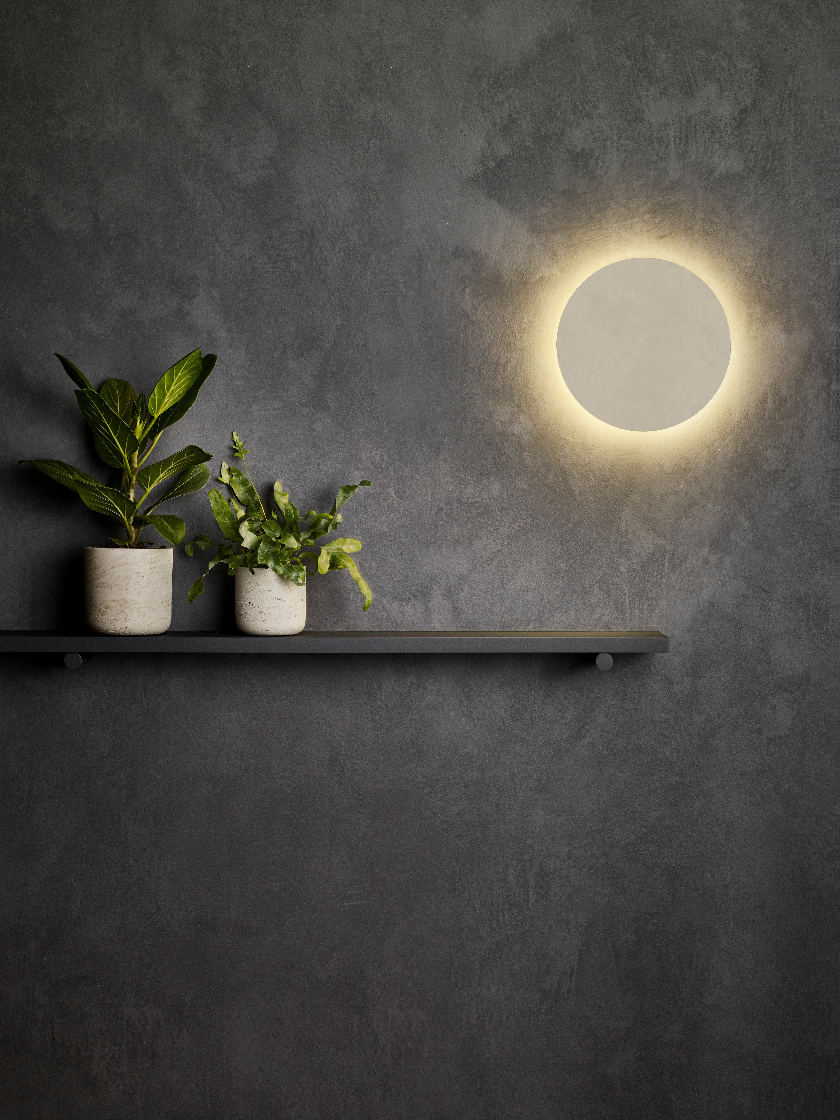 Astro Eclipse Round 300 Coastal Wall Light in Matt Concrete