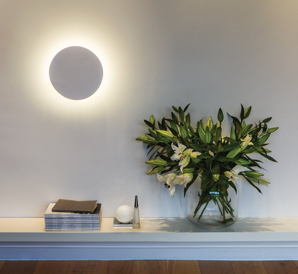 Astro Eclipse Round 350 Wall Light in Plaster