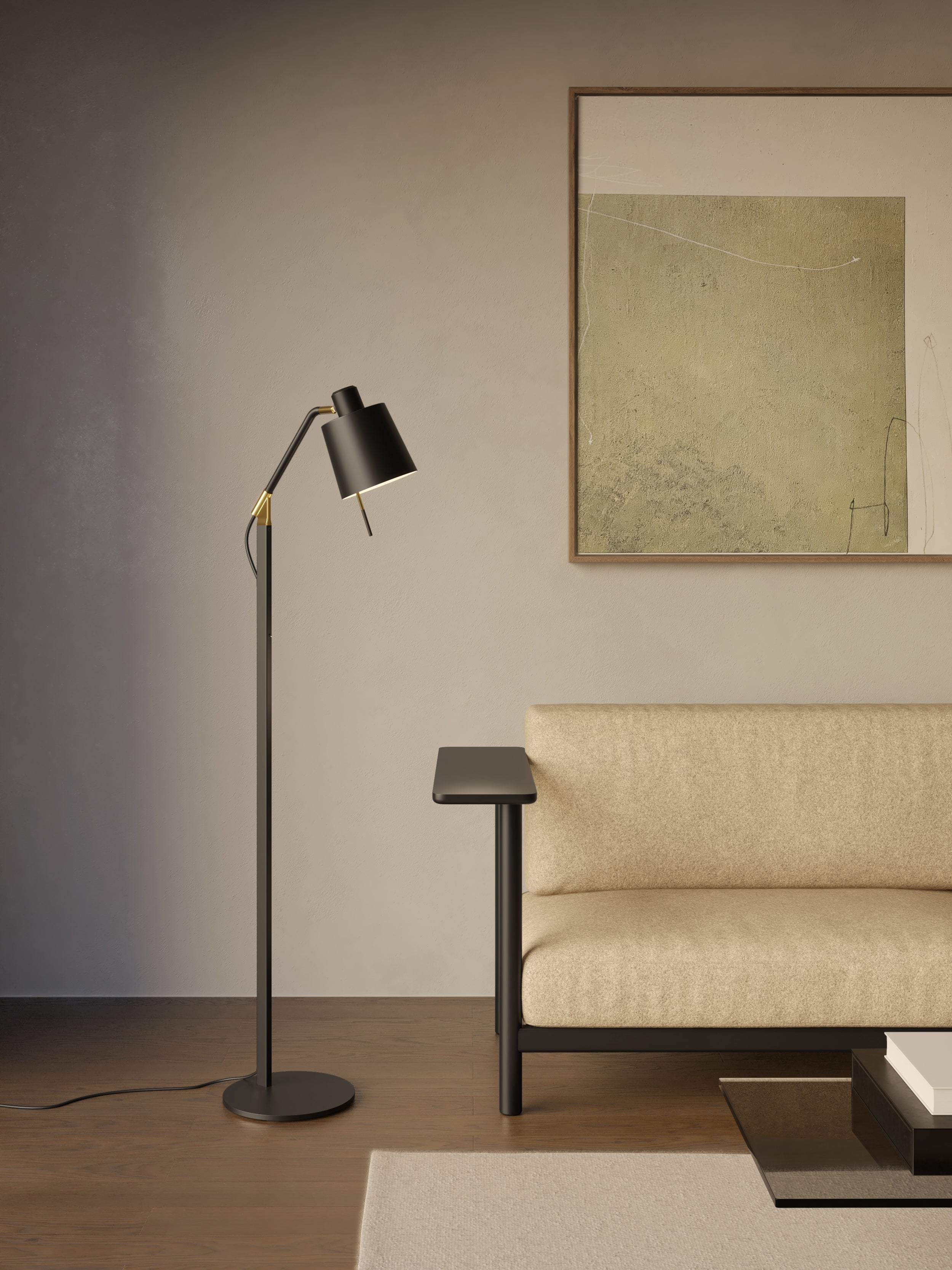 Astro Edward Floor Lamp in Matt Black