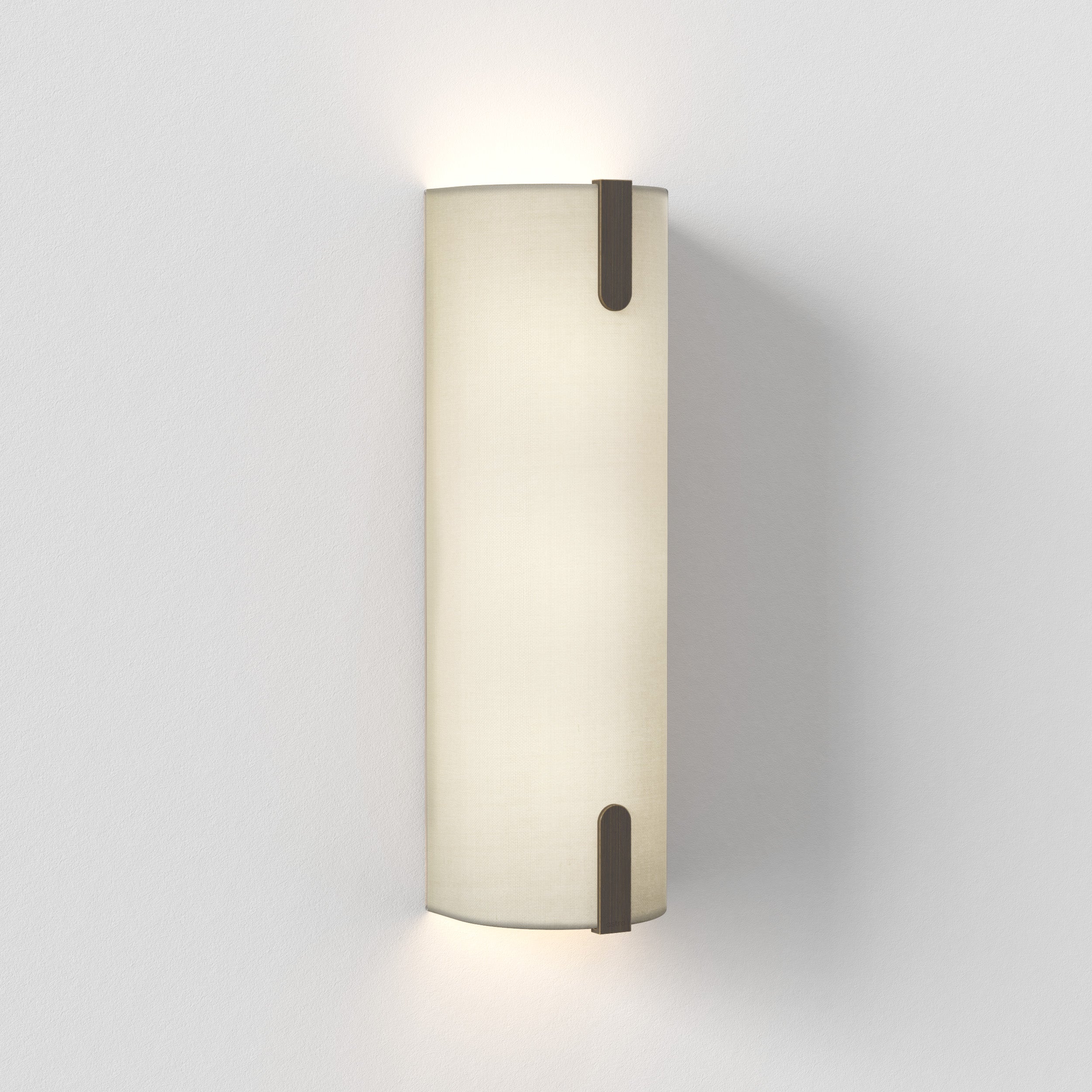 Astro Elba 400 Wall Light in Putty Fabric and Bronze