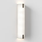 Astro Elba 600 Wall Light in White Frabric and Bronze