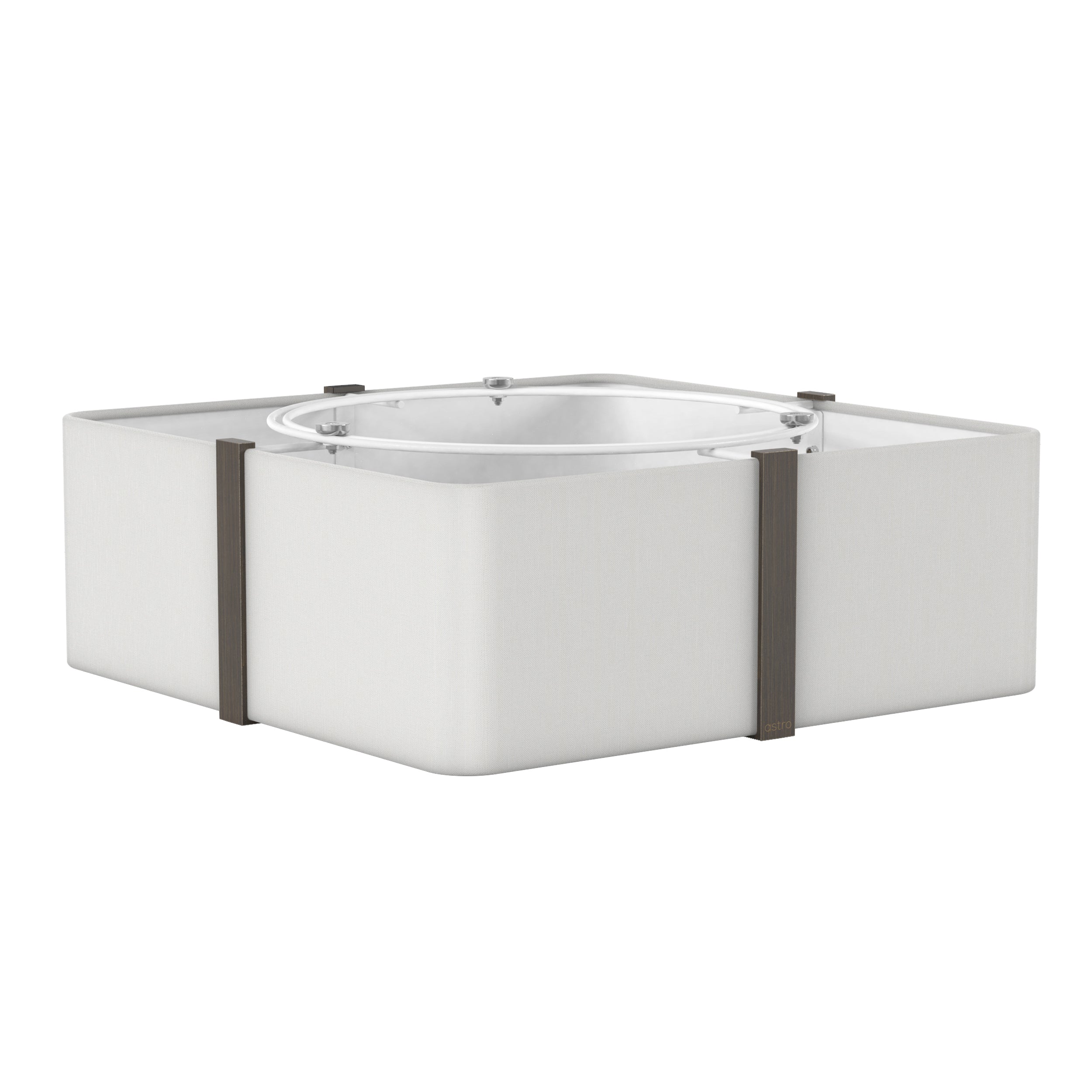 Astro Elba Square 350 Shade in White SHADE ONLY