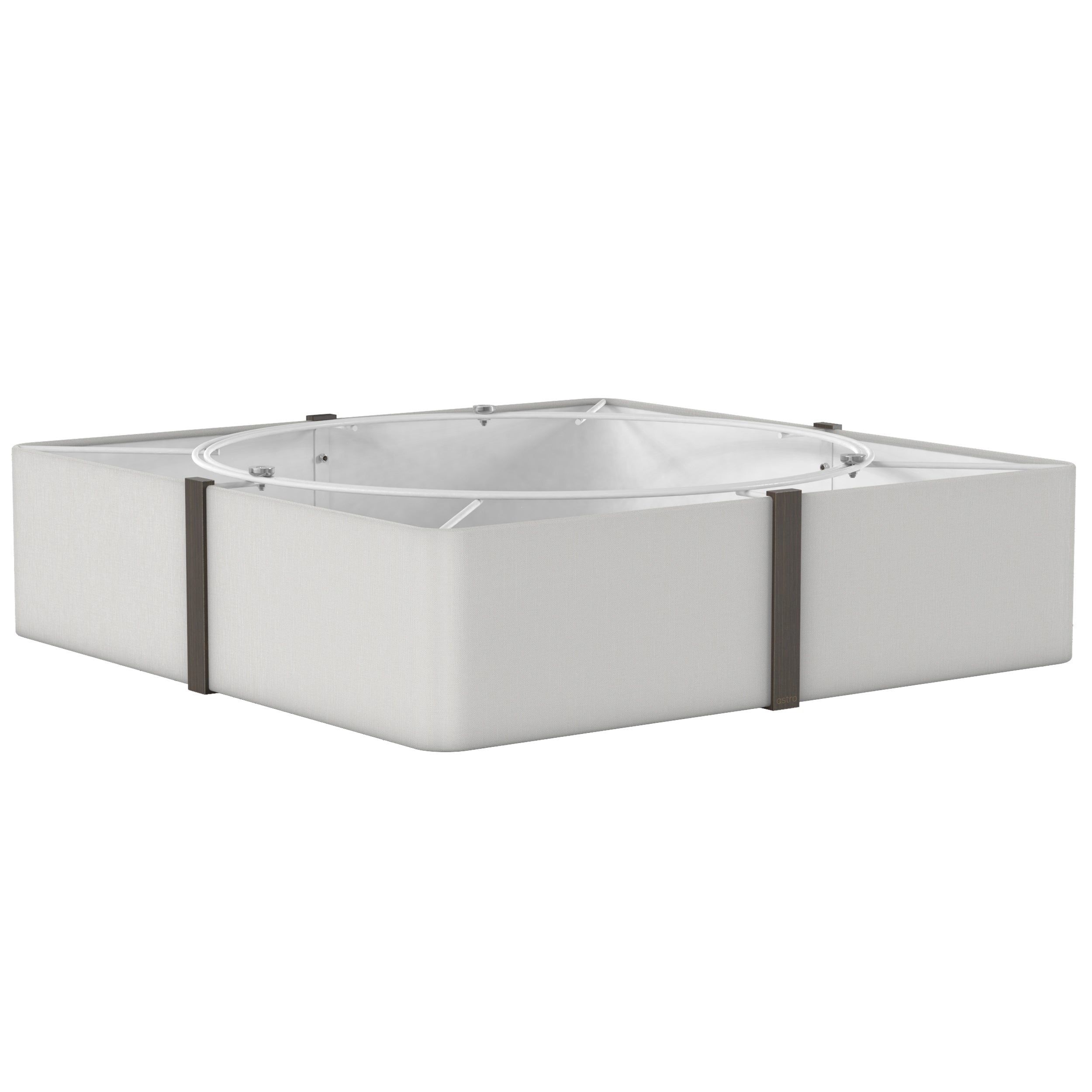 Astro Elba Square 500 Shade in White SHADE ONLY