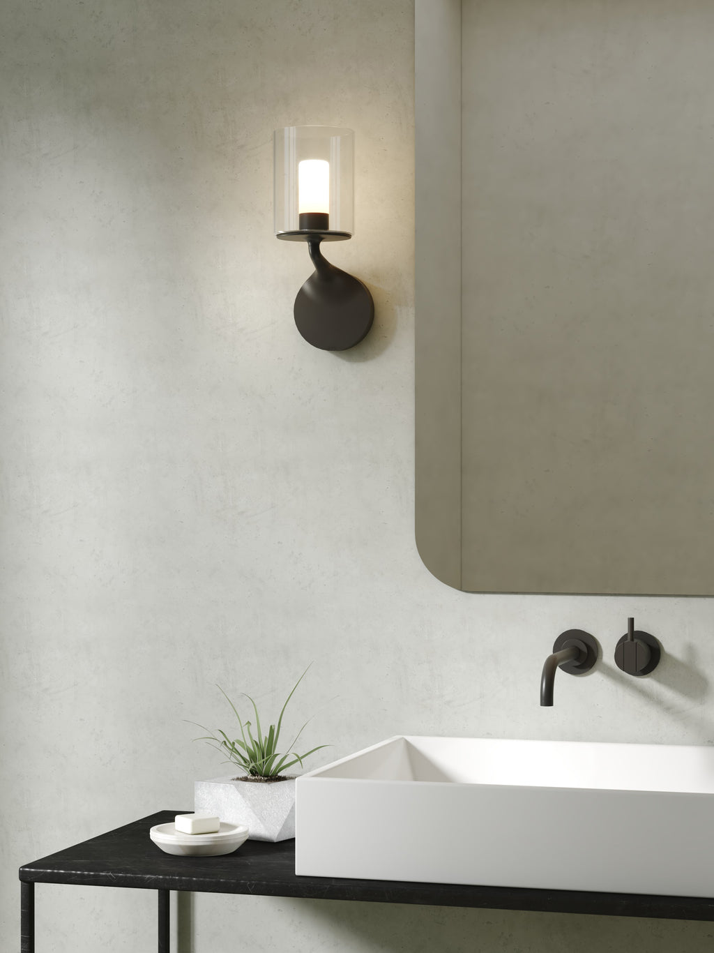Astro Elena Bathroom Wall Light in Matt Black