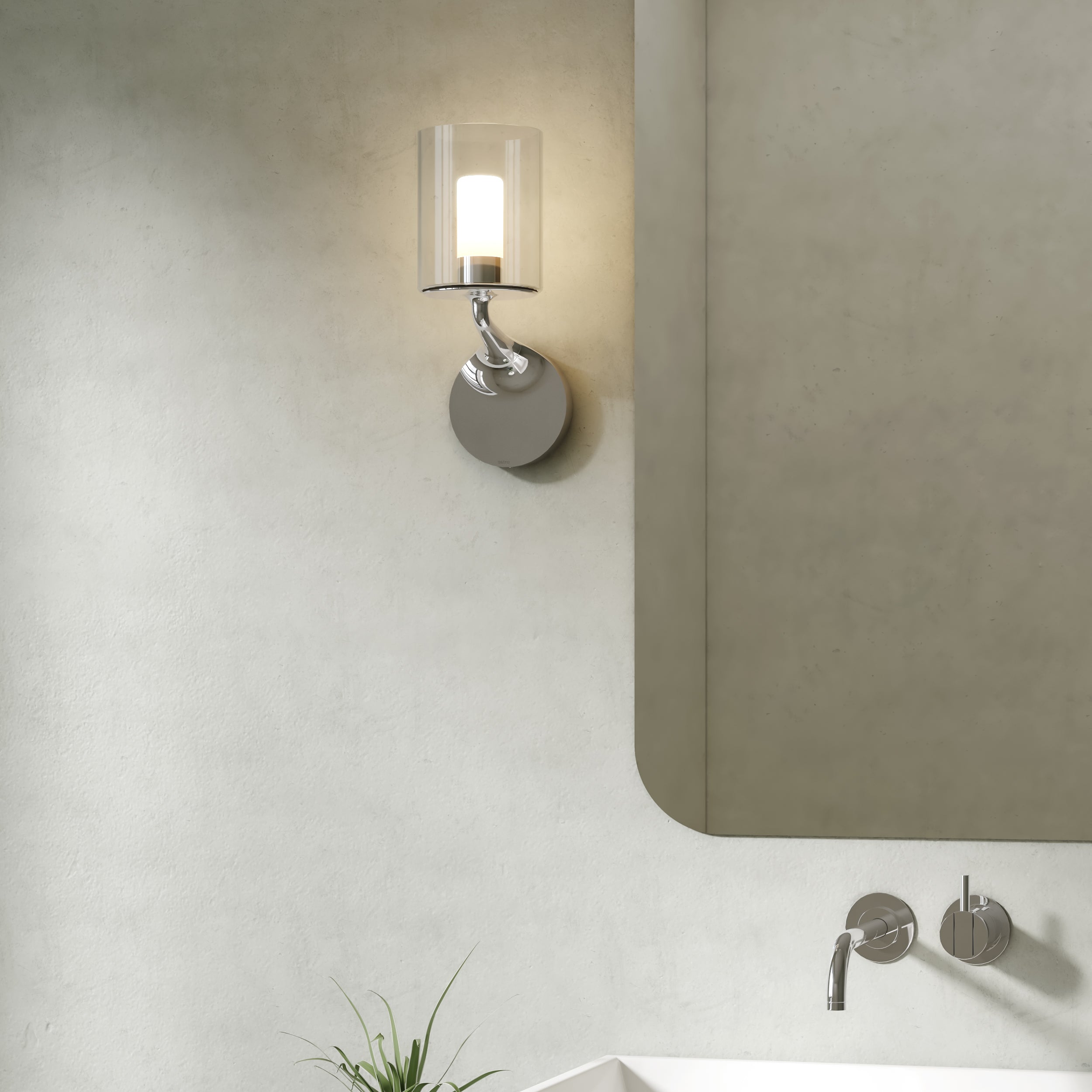 Astro Elena Bathroom Wall Light in Polished Chrome