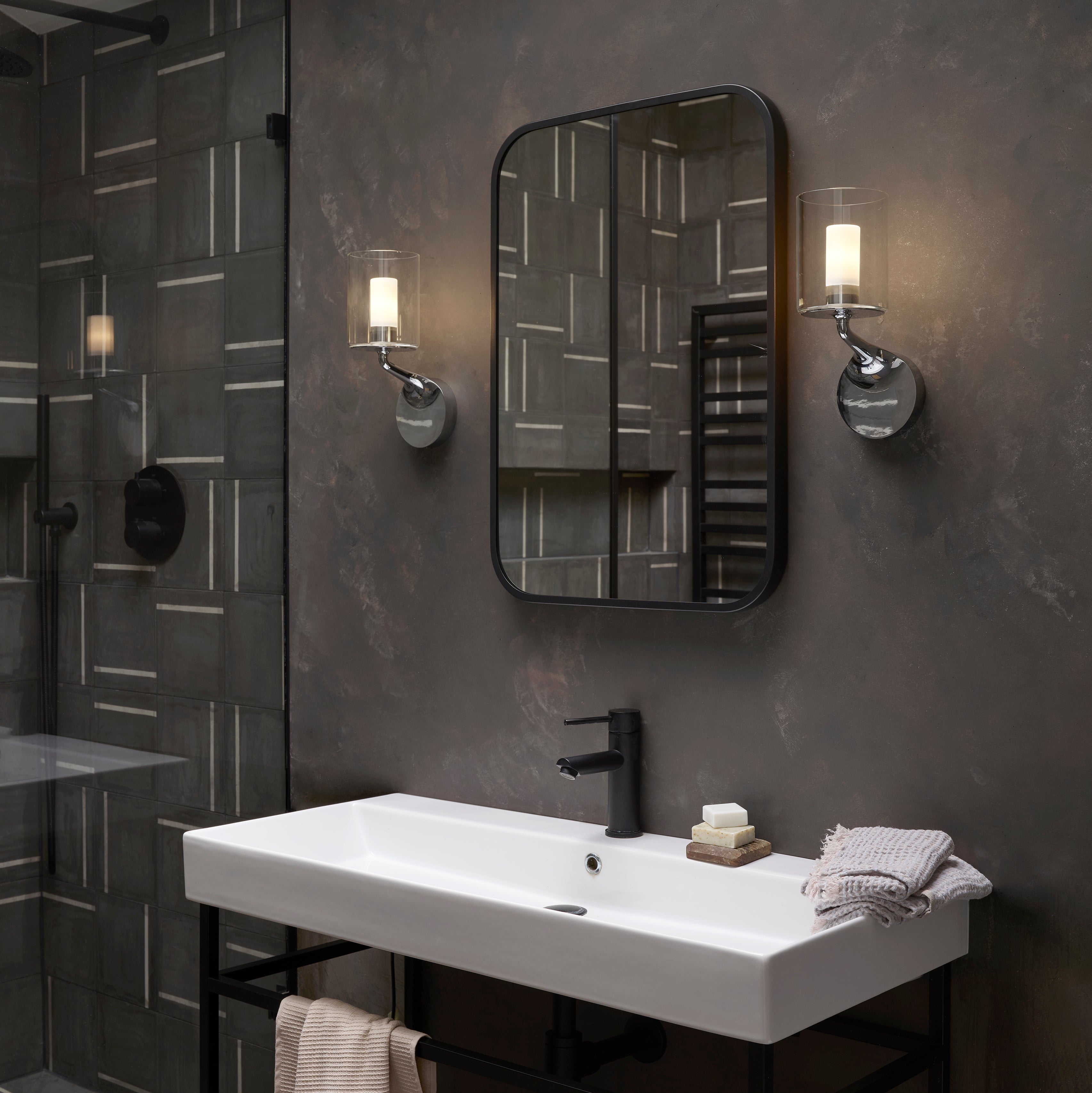Astro Elena Bathroom Wall Light in Polished Chrome