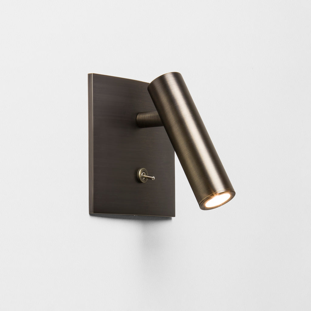 Astro Enna Square Switched Reading Light in Bronze
