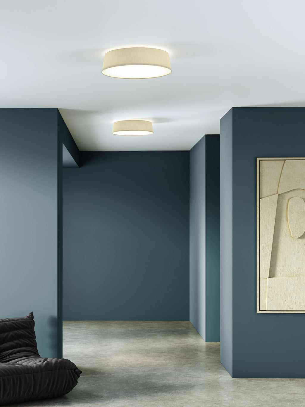 Astro Fife 530 Ceiling Light in Putty Fabric