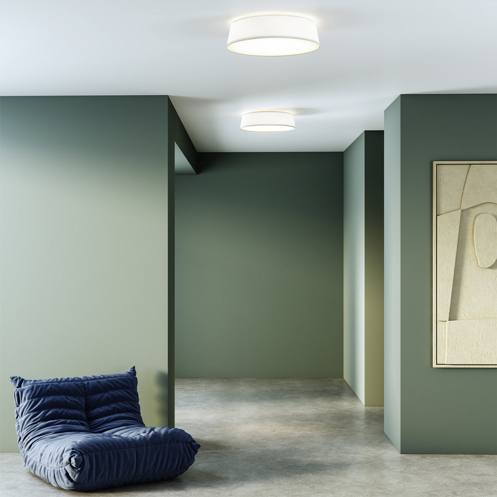 Astro Fife 530 Ceiling Light in White Fabric