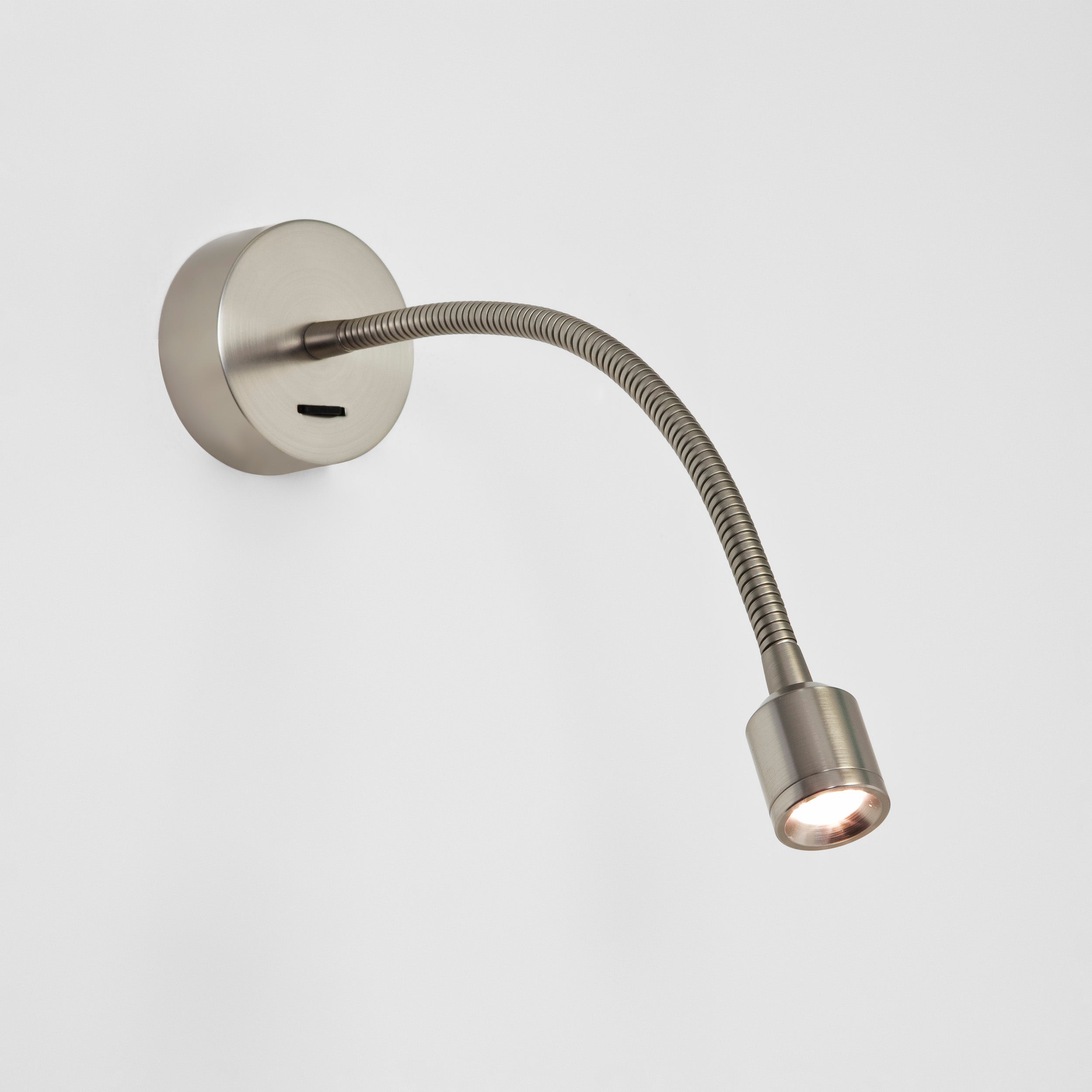 Astro Fosso Switched Reading Light in Matt Nickel