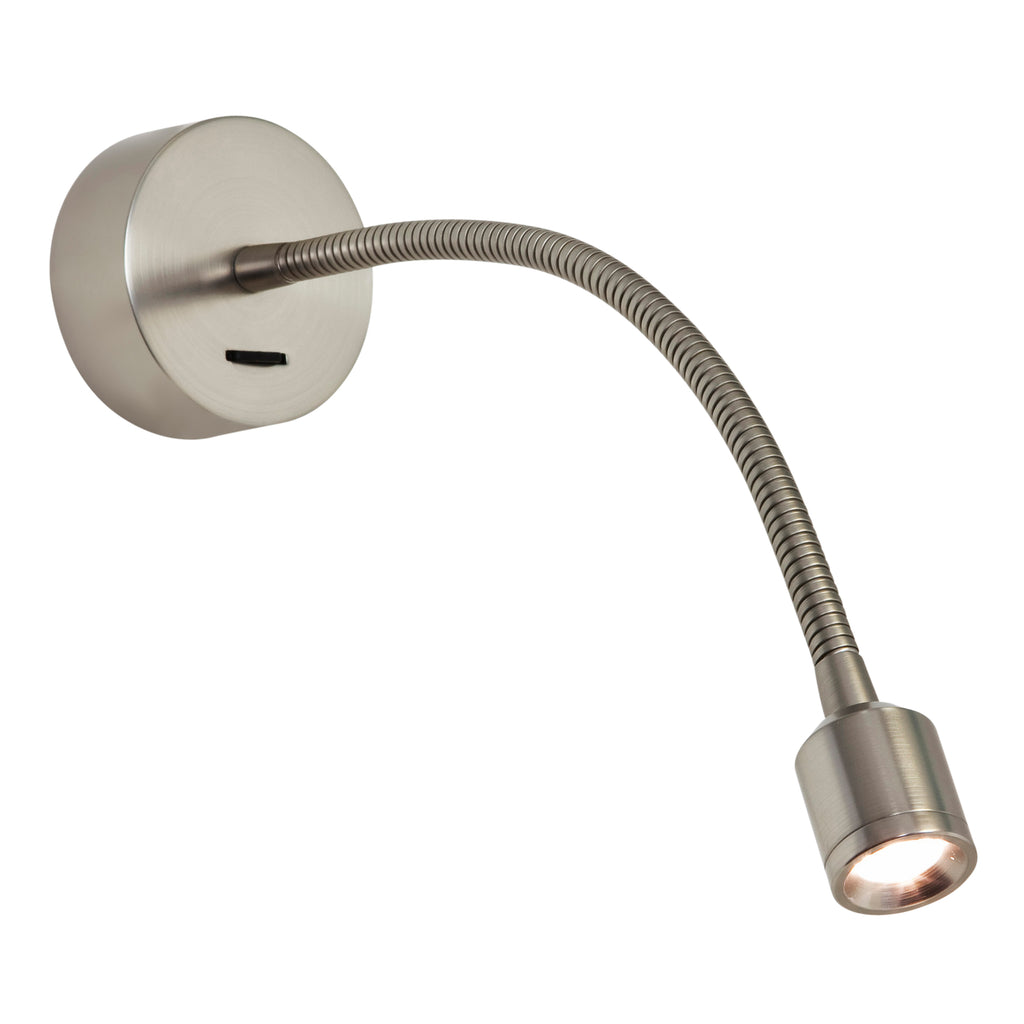 Astro Fosso Switched Reading Light in Matt Nickel