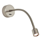 Astro Fosso Switched Reading Light in Matt Nickel