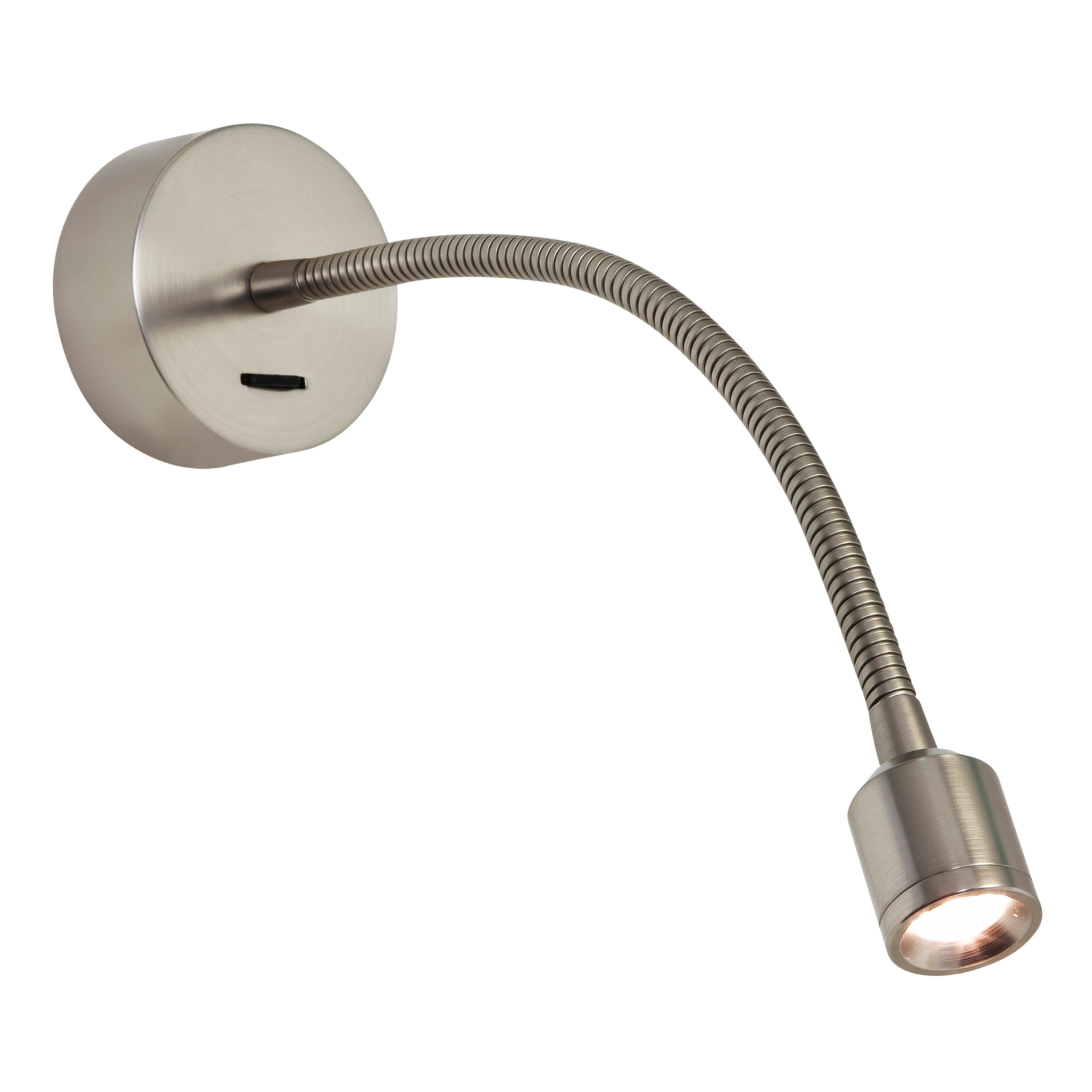 Astro Fosso Switched Reading Light in Matt Nickel