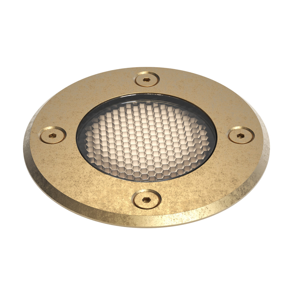 Astro Gramos Round Ground Light in Brass IP65