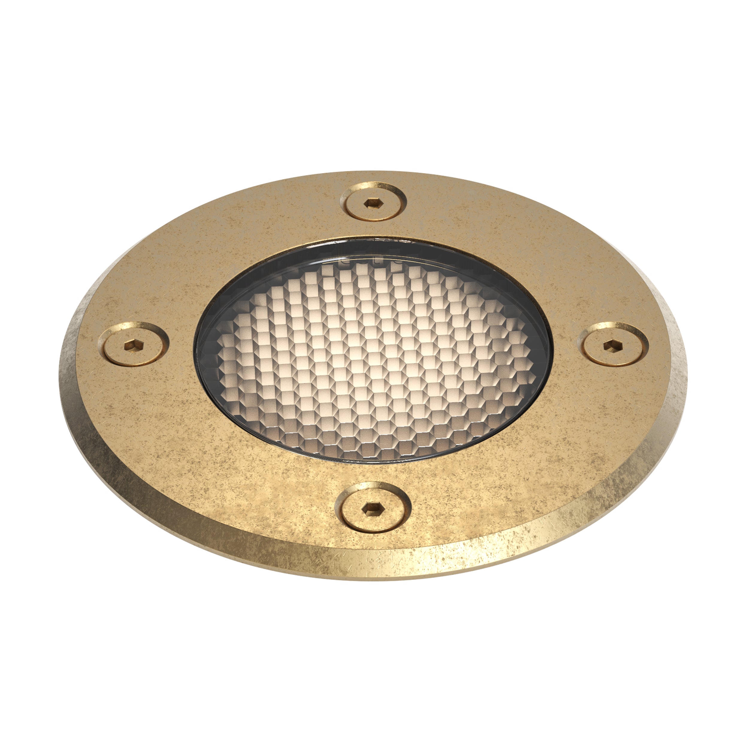 Astro Gramos Round Ground Light in Brass IP65