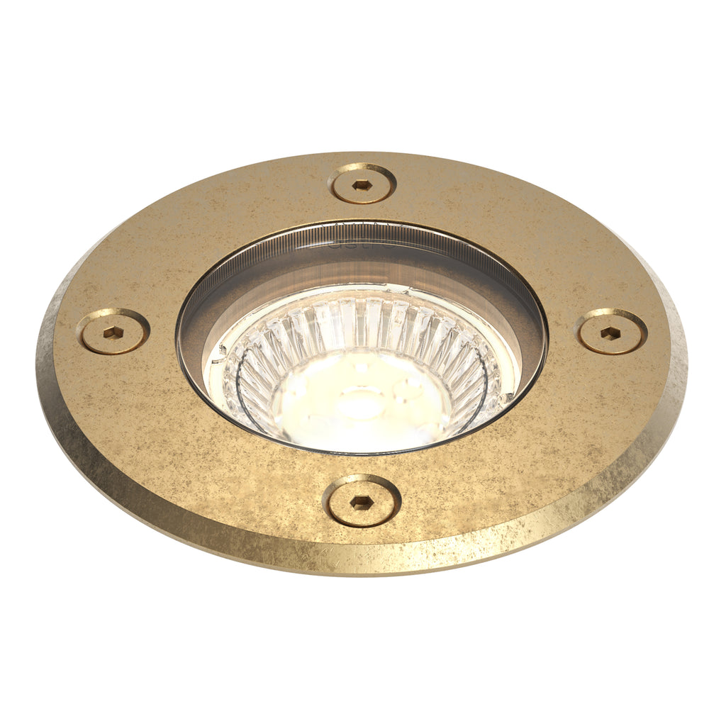 Astro Gramos Round Ground Light in Brass IP65
