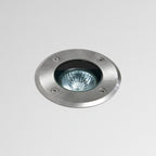 Astro Gramos Round Outdoor Ground Light in Brushed Stainless Steel IP65