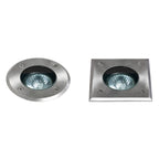 Astro Gramos Round Outdoor Ground Light in Brushed Stainless Steel IP65