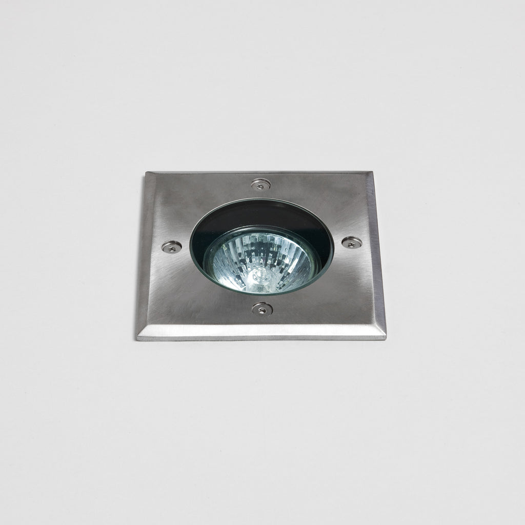 Astro Gramos Square Outdoor Ground Light in Brushed Stainless Steel IP65