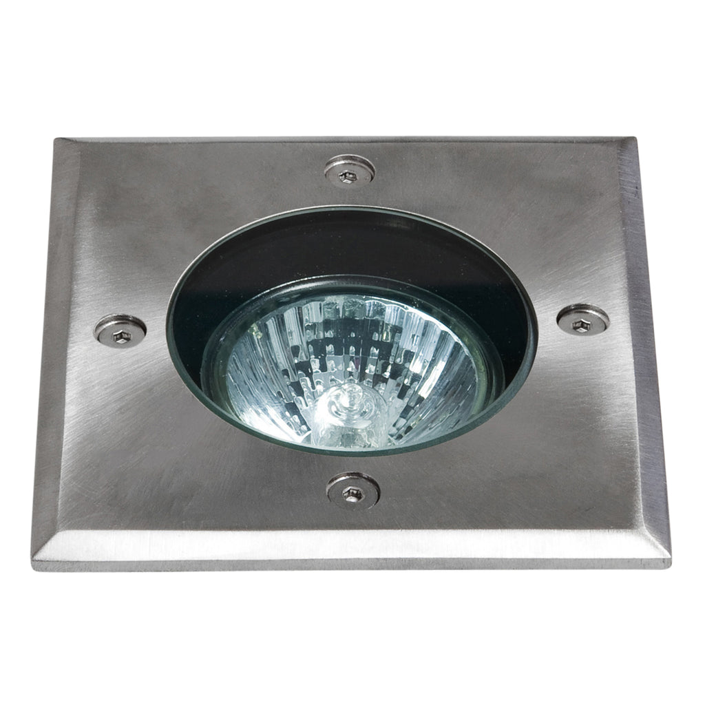 Astro Gramos Square Outdoor Ground Light in Brushed Stainless Steel IP65