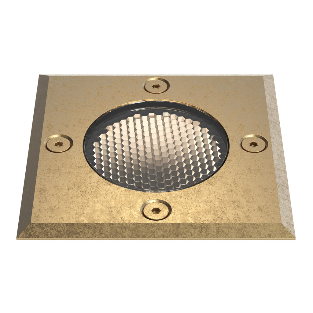 Astro Gramos Square Outdoor Ground Light in Solid Brass IP65