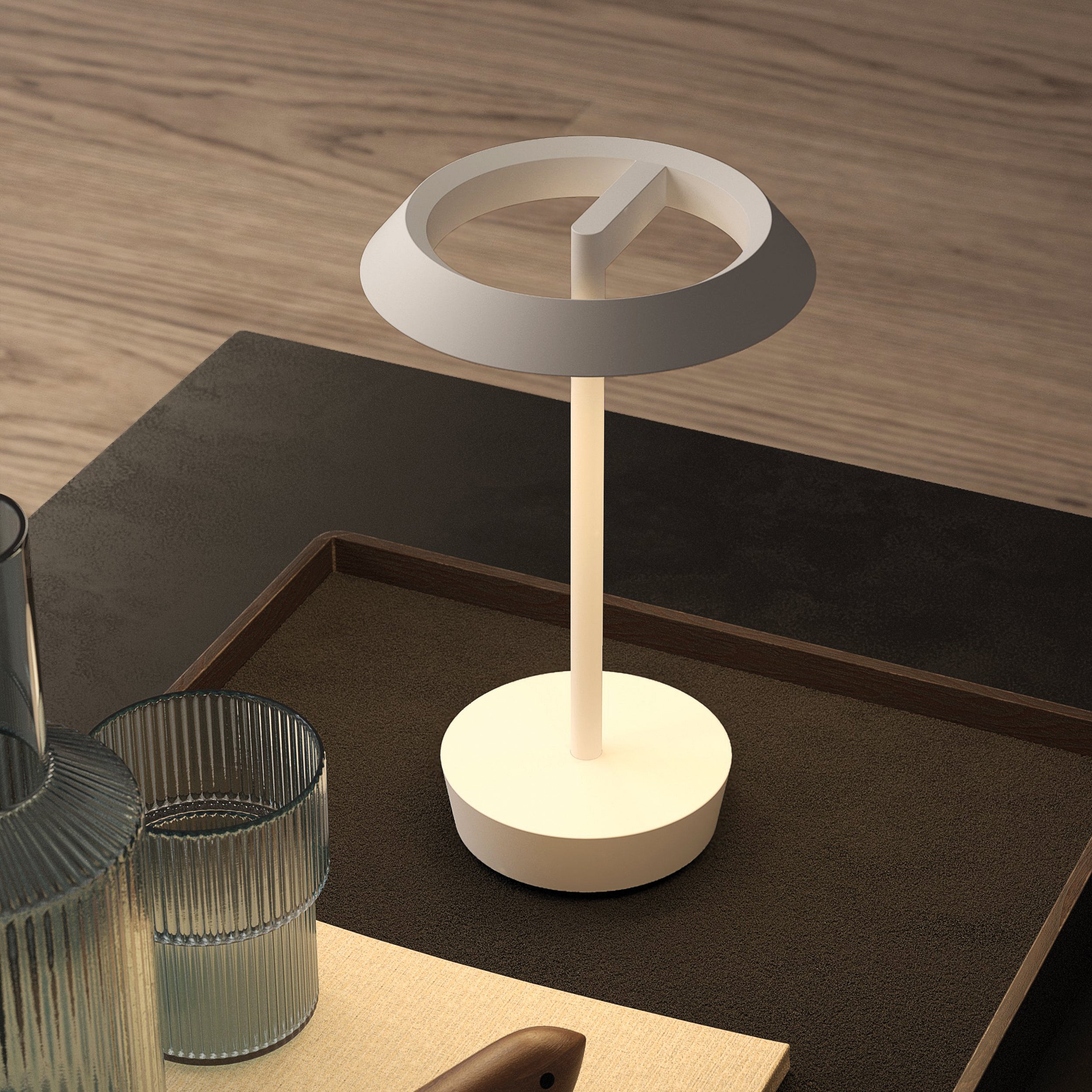 Astro Halo Portable Indoor Light in Matt White