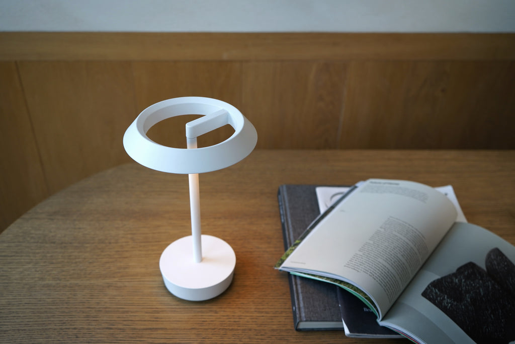 Astro Halo Portable Indoor Light in Matt White