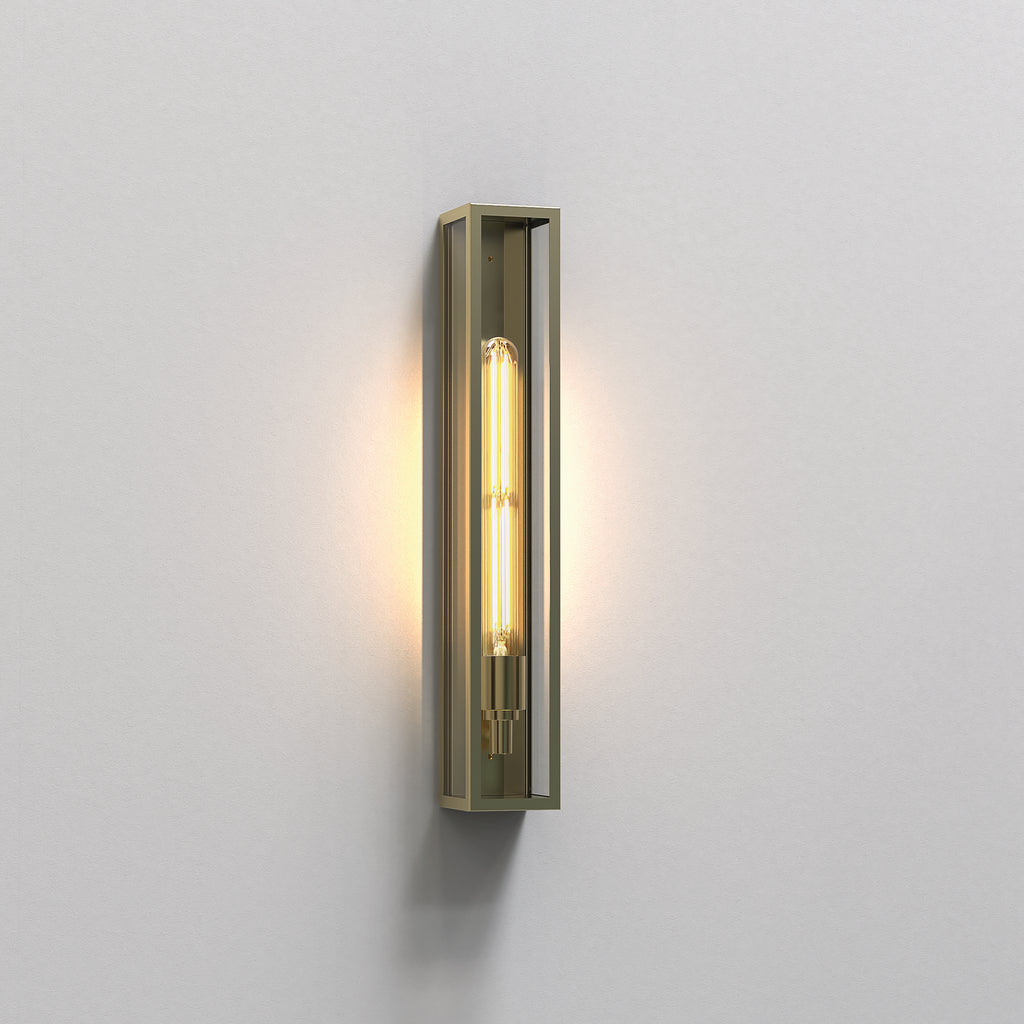 Astro Harvard 500 Outdoor Wall Light in Natural Brass