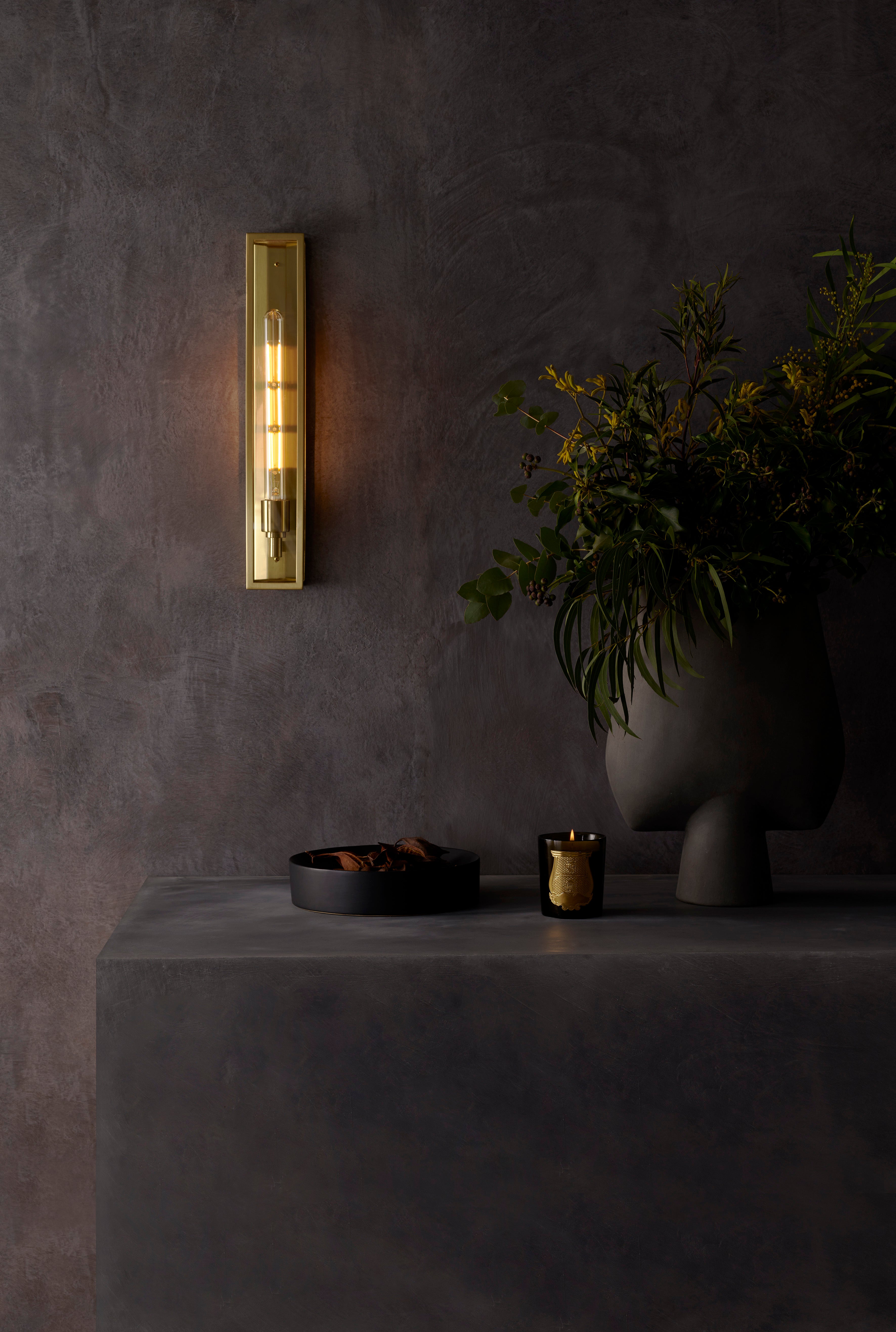 Astro Harvard 500 Outdoor Wall Light in Natural Brass