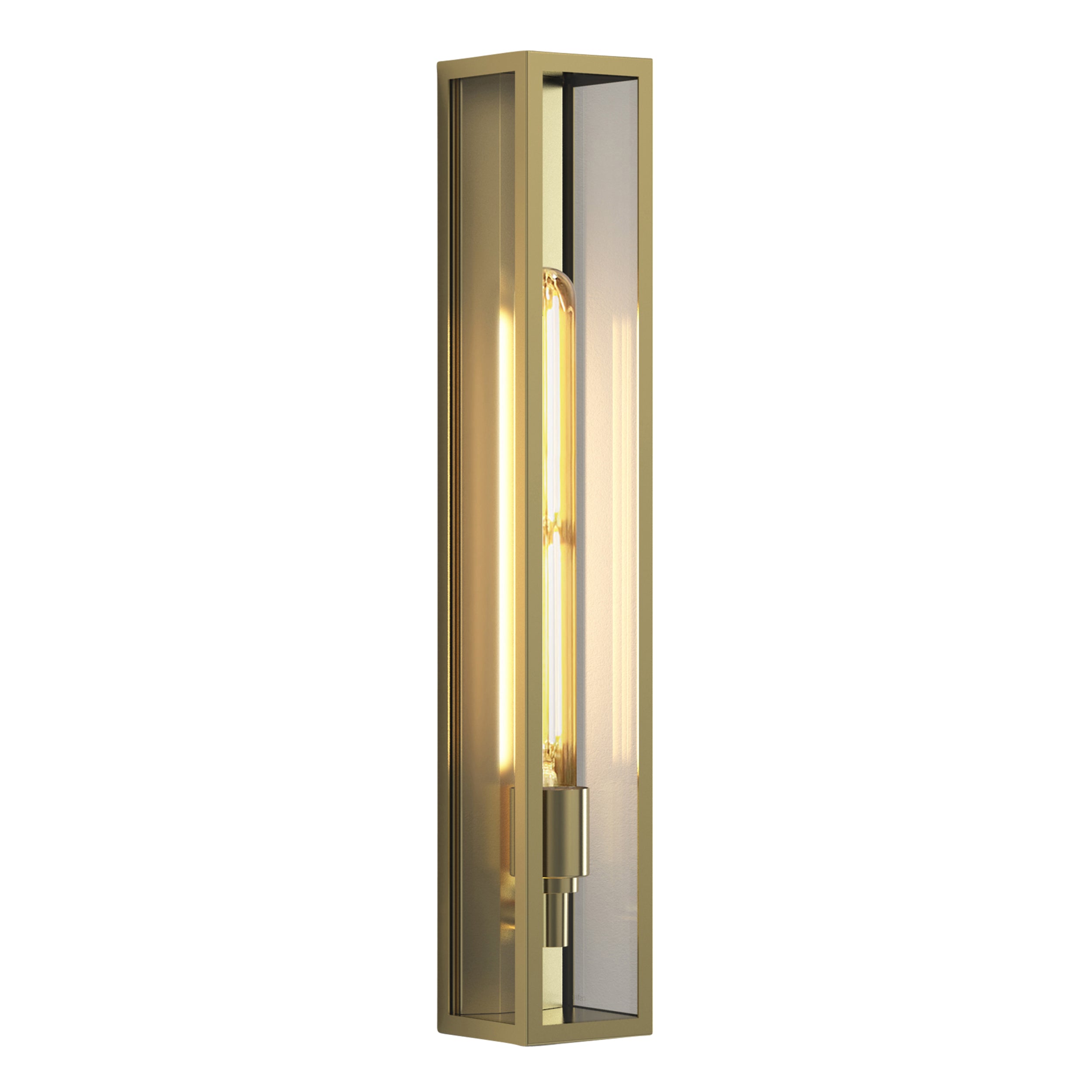 Astro Harvard 500 Outdoor Wall Light in Natural Brass