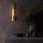 Astro Harvard 500 Outdoor Wall Light in Natural Brass