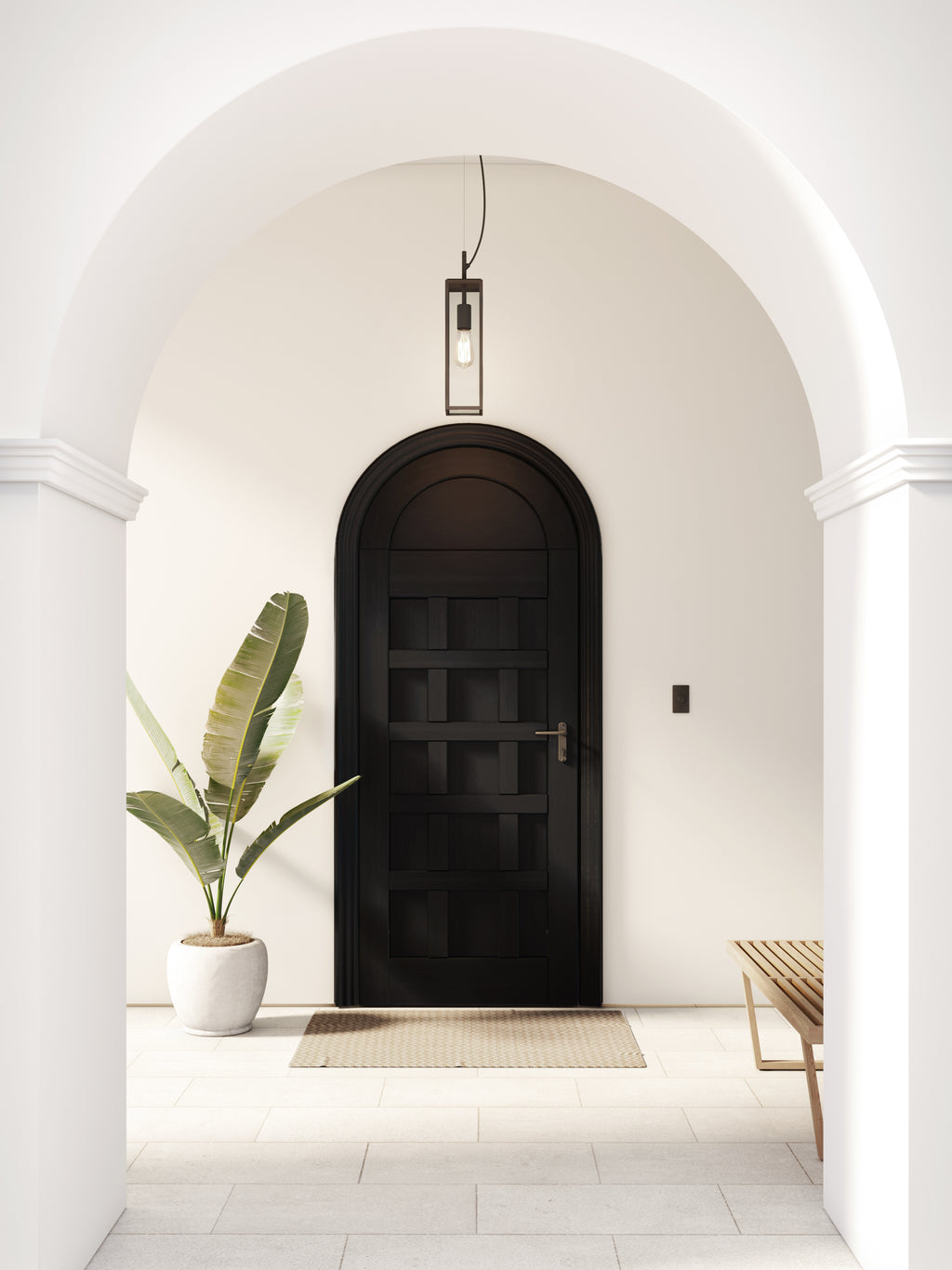 Astro Harvard Outdoor Pendant Light in Textured Black