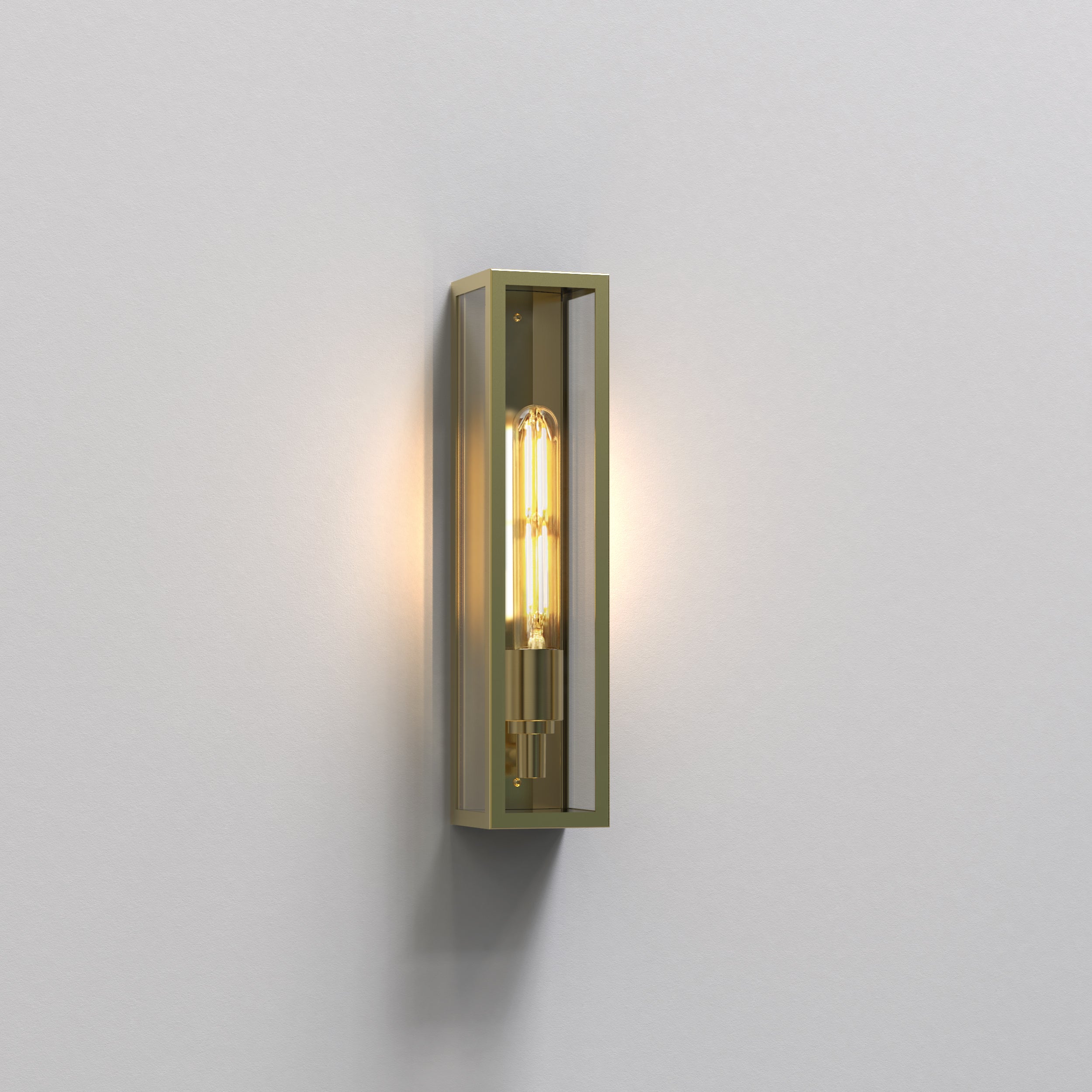 Astro Harvard Outdoor Wall Light in Natural Brass