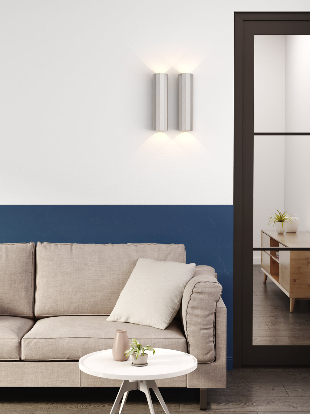 Astro Hashira 300 2 Light Wall Light in Matt Nickel