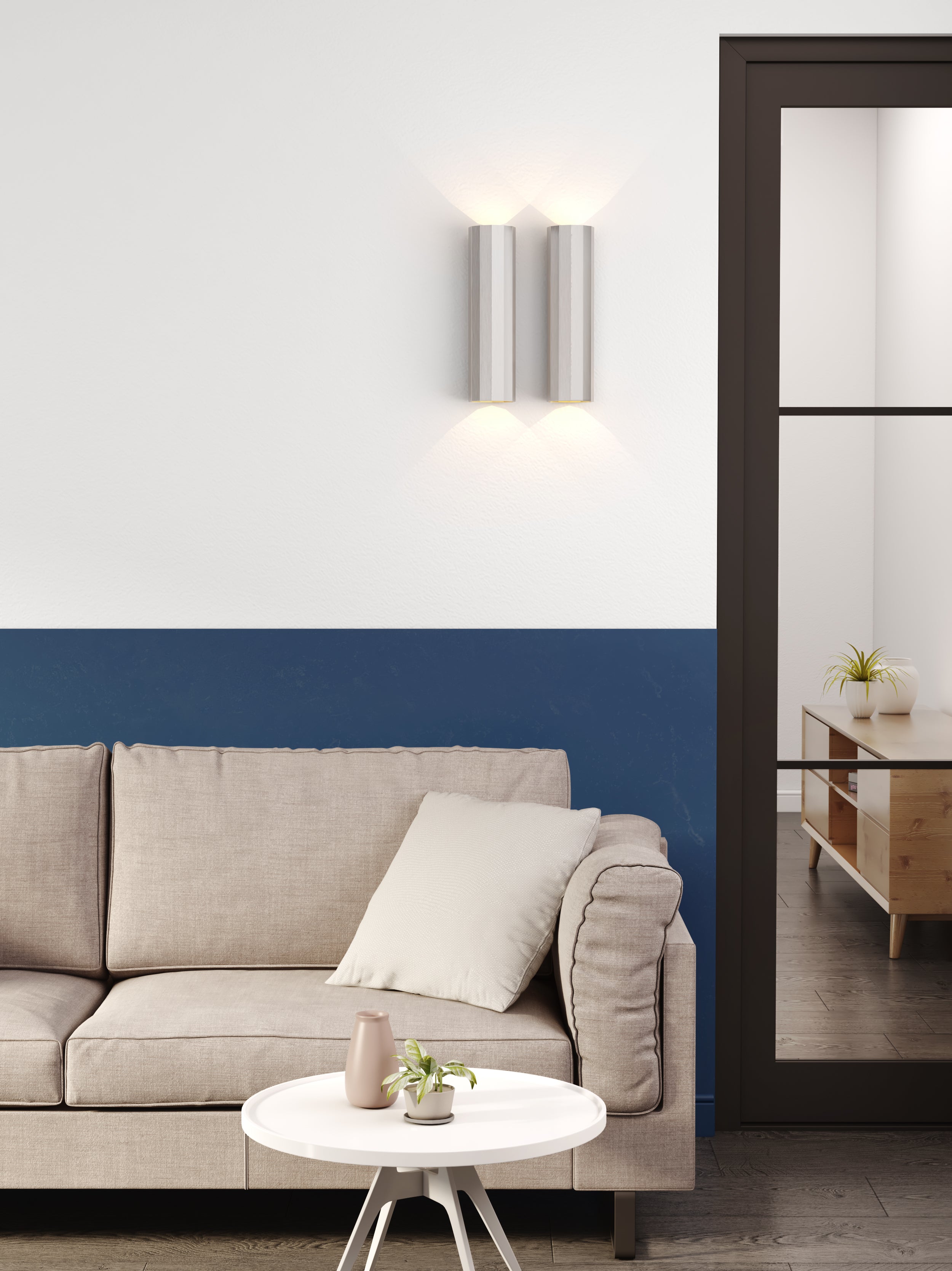 Astro Hashira 300 2 Light Wall Light in Matt Nickel
