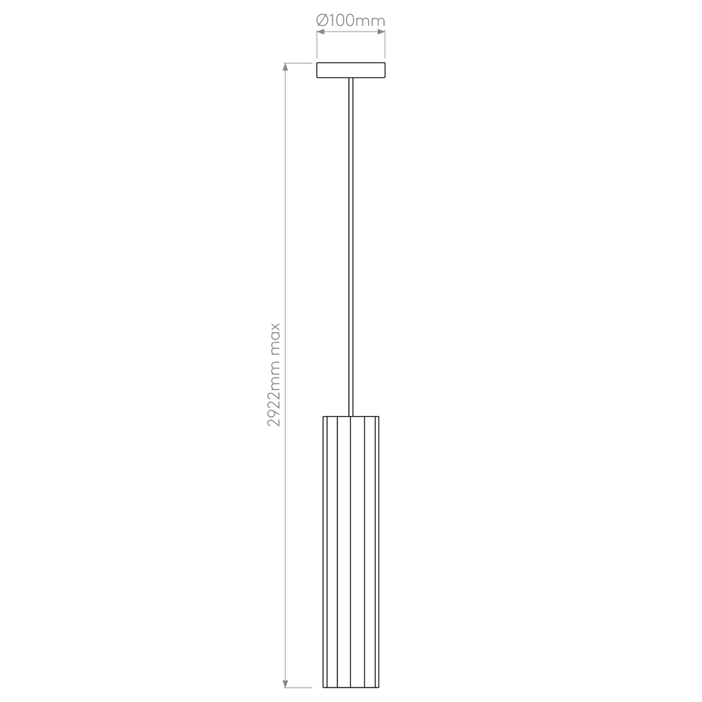 Astro Hashira Pendant Light in Matt Black