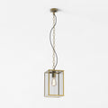 Astro Homefield 240 Outdoor Pendant Light in Natural Brass