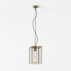 Astro Homefield 240 Outdoor Pendant Light in Natural Brass
