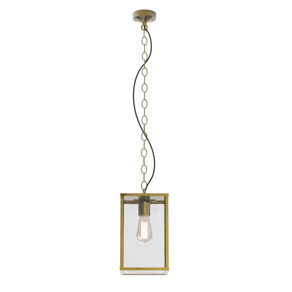 Astro Homefield 240 Outdoor Pendant Light in Natural Brass