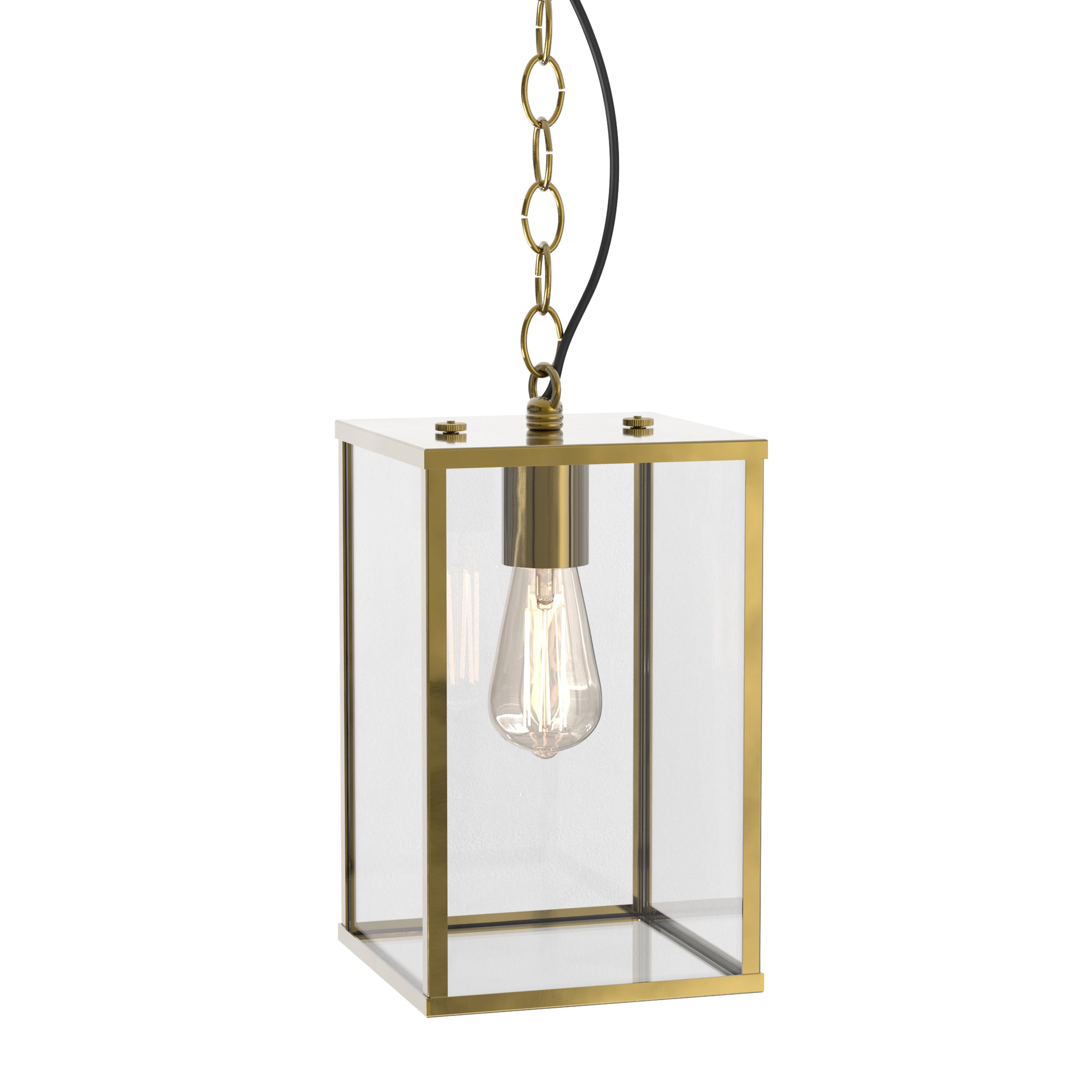 Astro Homefield 240 Outdoor Pendant Light in Natural Brass