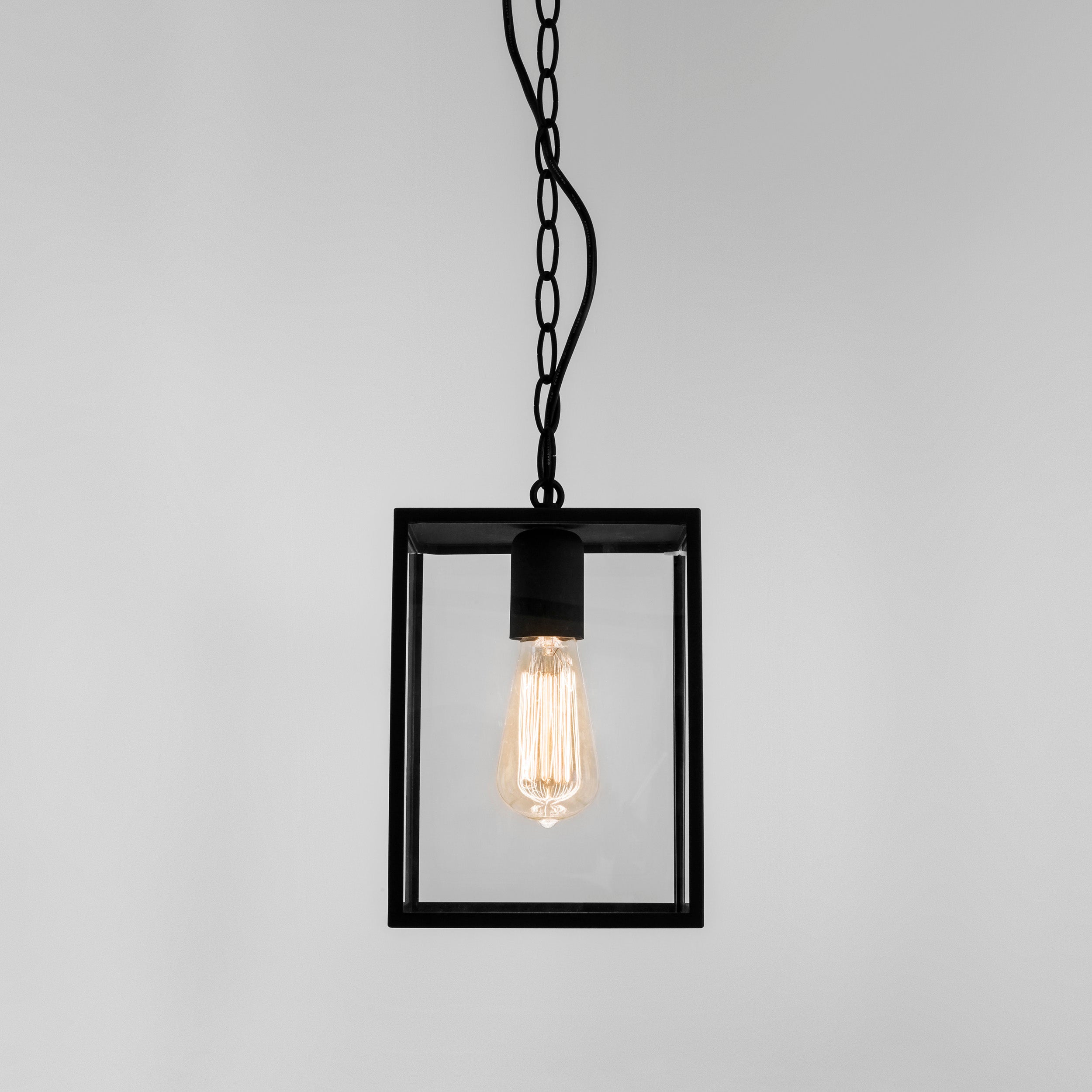 Astro Homefield 240 Outdoor Porch Pendant Light in Textured Black