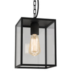 Astro Homefield 240 Outdoor Porch Pendant Light in Textured Black