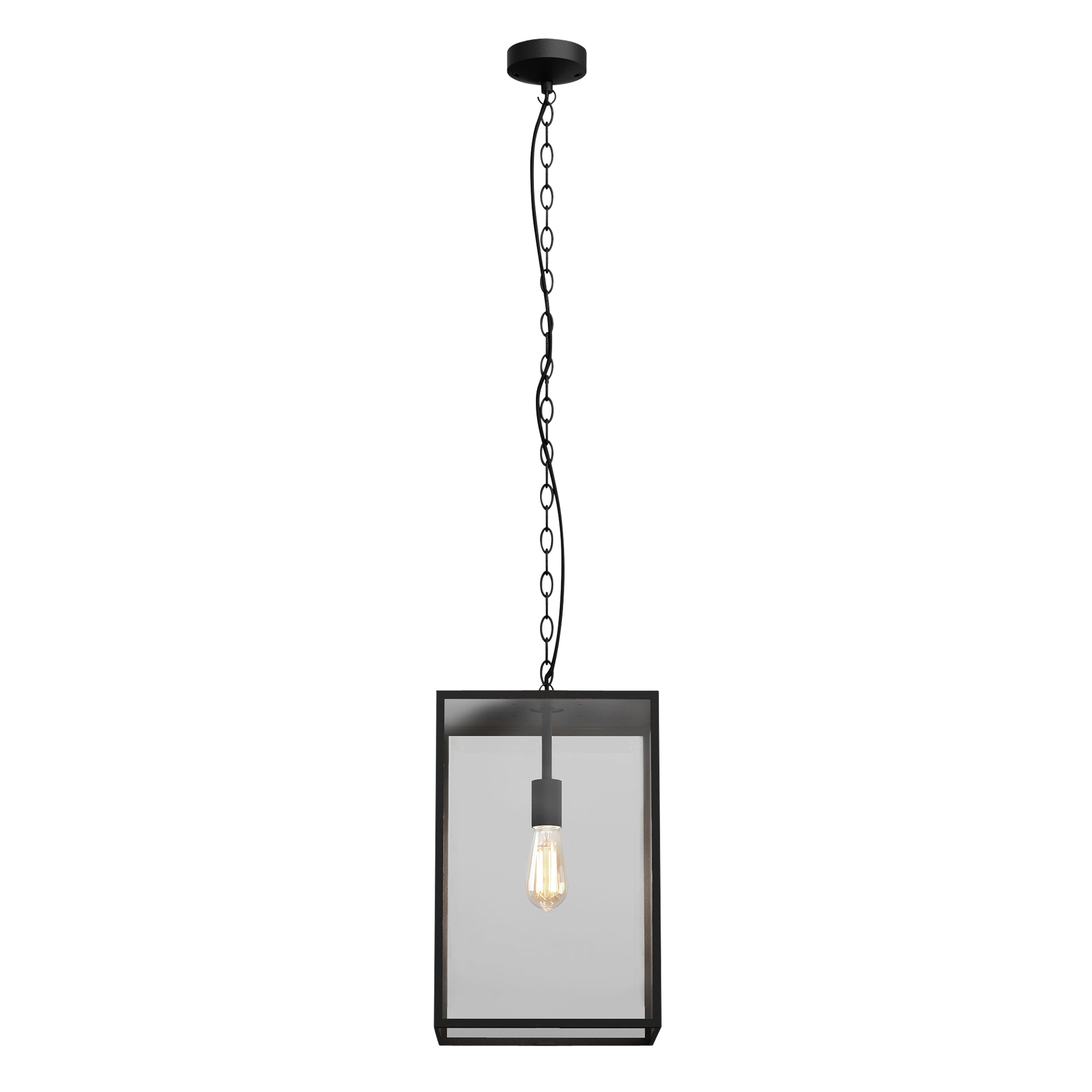Astro Homefield 450 Outdoor Porch Pendant Light in Textured Black